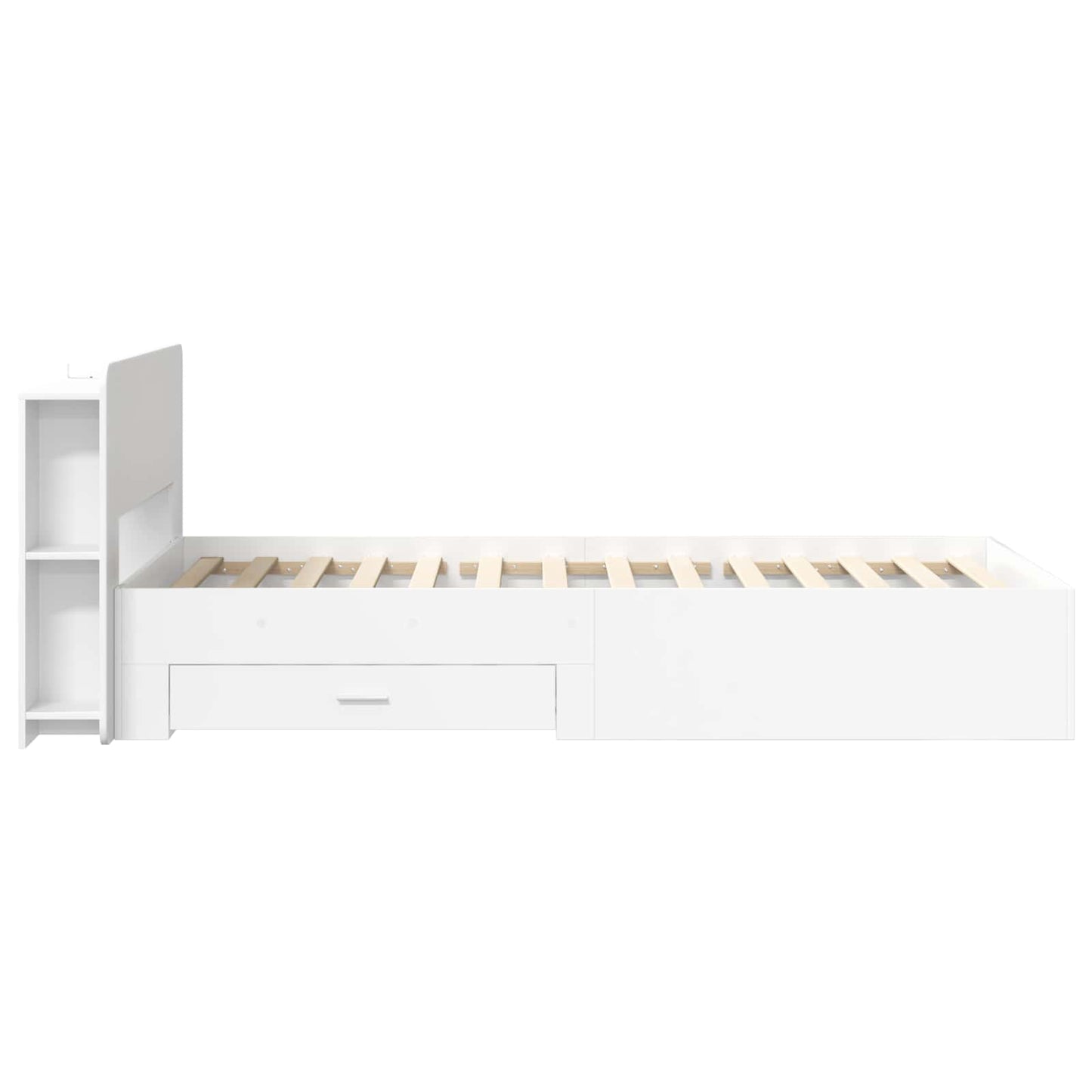 Bed Frame with Storage White 80 x 200 cm Engineered Wood
