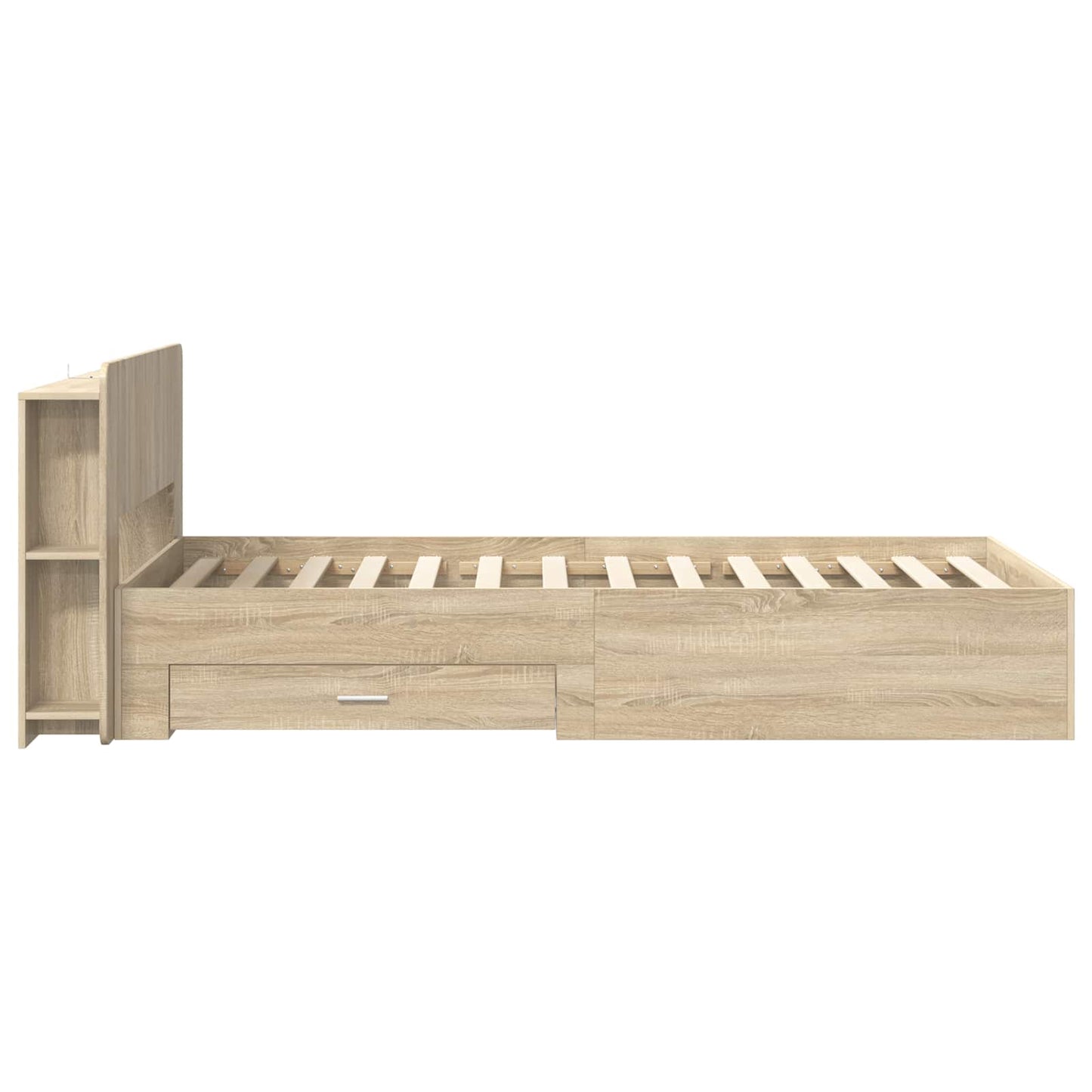 Bed Frame with Storage Sonoma Oak 100 x 200 cm Engineered Wood