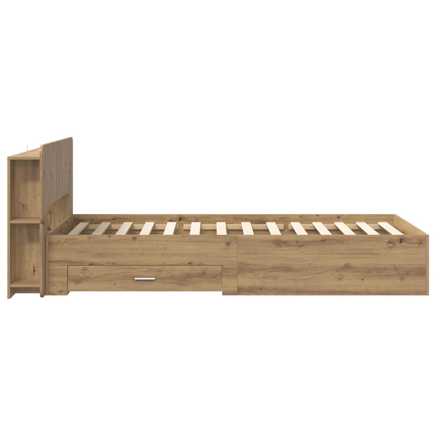Bed Frame with Storage Artisan Oak 90 x 200 cm Engineered Wood