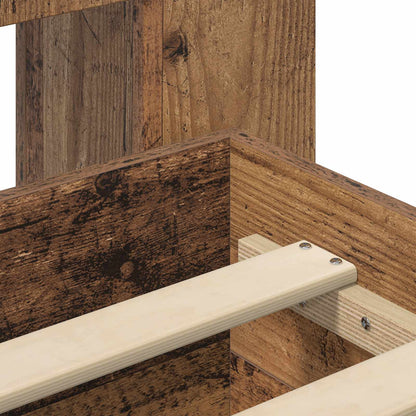 Bed Frame with Storage Old Wood 120 x 190 cm Engineered Wood
