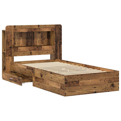 Bed Frame with Storage Old Wood 80 x 200 cm Engineered Wood