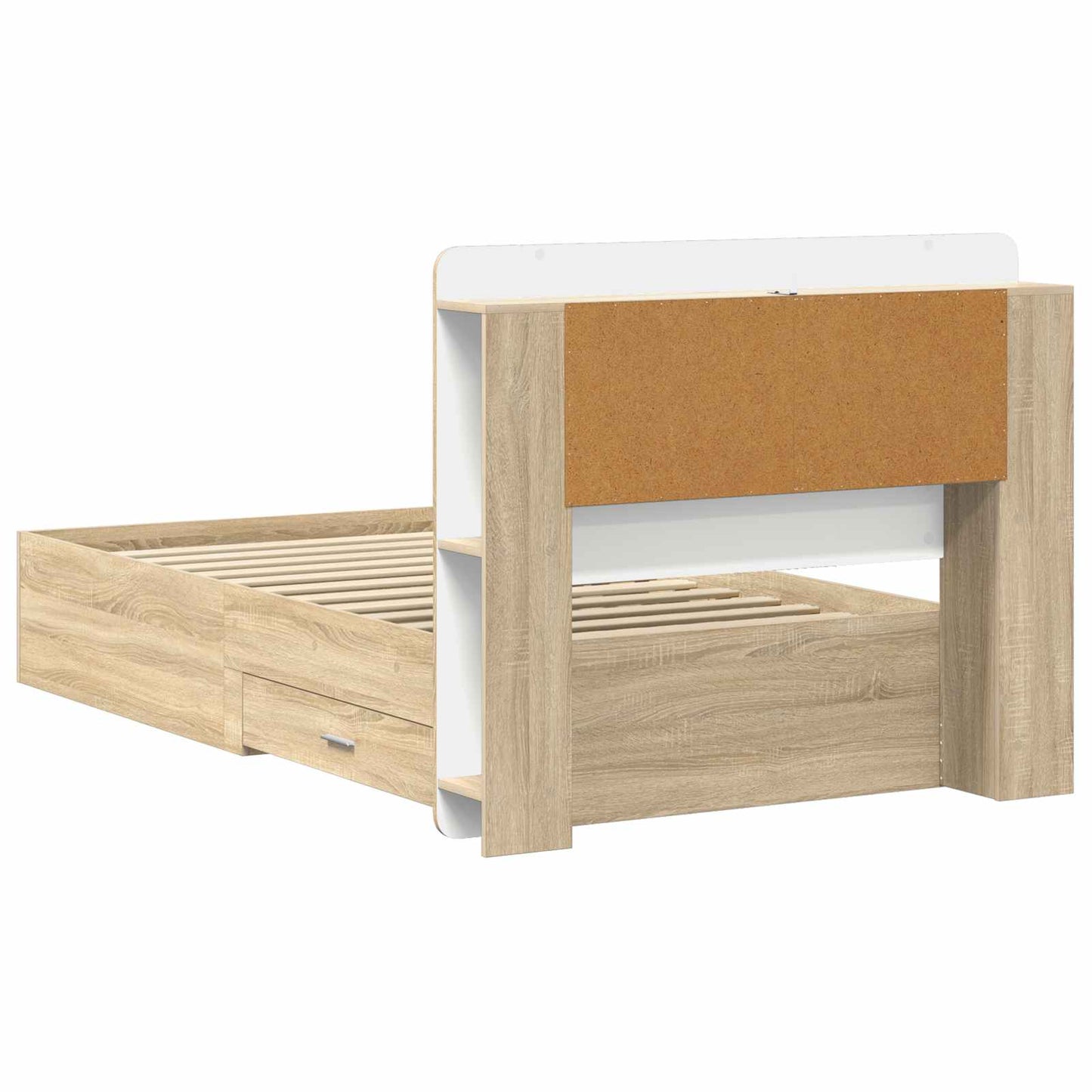 Bed Frame with Storage Sonoma Oak 80 x 200 cm Engineered Wood