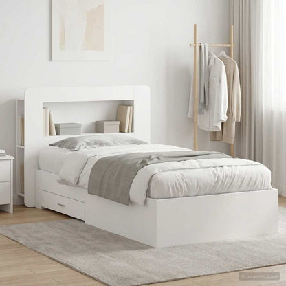 Bed Frame with Storage White 80 x 200 cm Engineered Wood