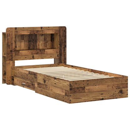 Bed Frame with Storage Old Wood 100 x 200 cm Engineered Wood