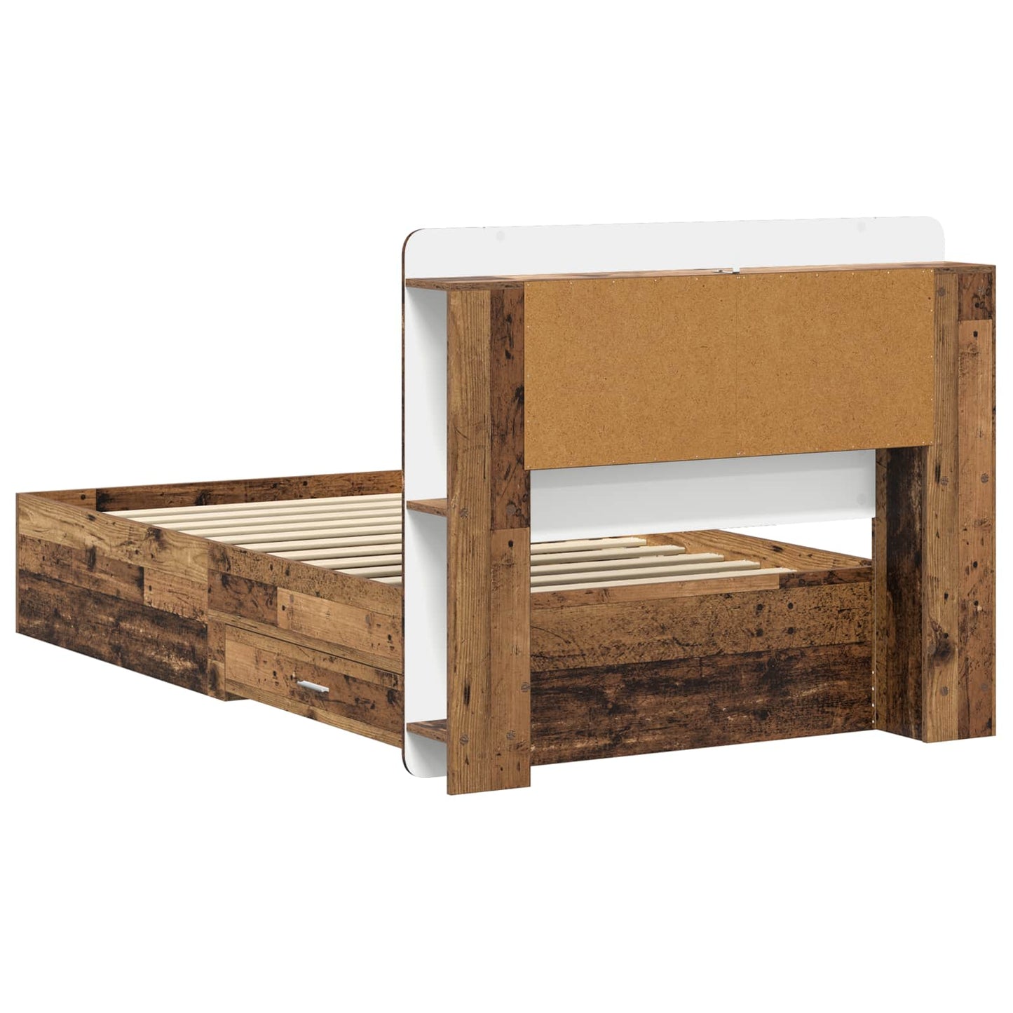 Bed Frame with Storage Old Wood 100 x 200 cm Engineered Wood