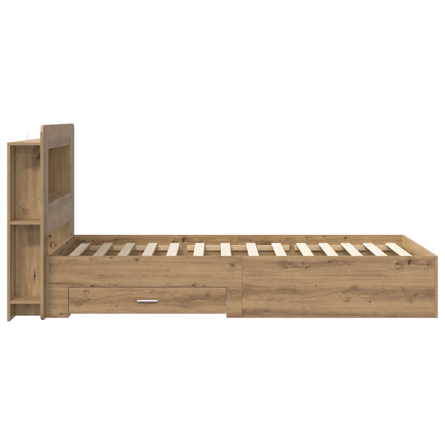 Bed Frame with Storage Artisan Oak 90 x 200 cm Engineered Wood