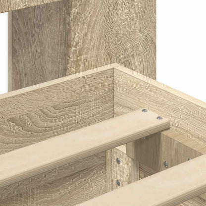 Bed Frame with Storage Sonoma Oak 75 x 190 cm Engineered Wood