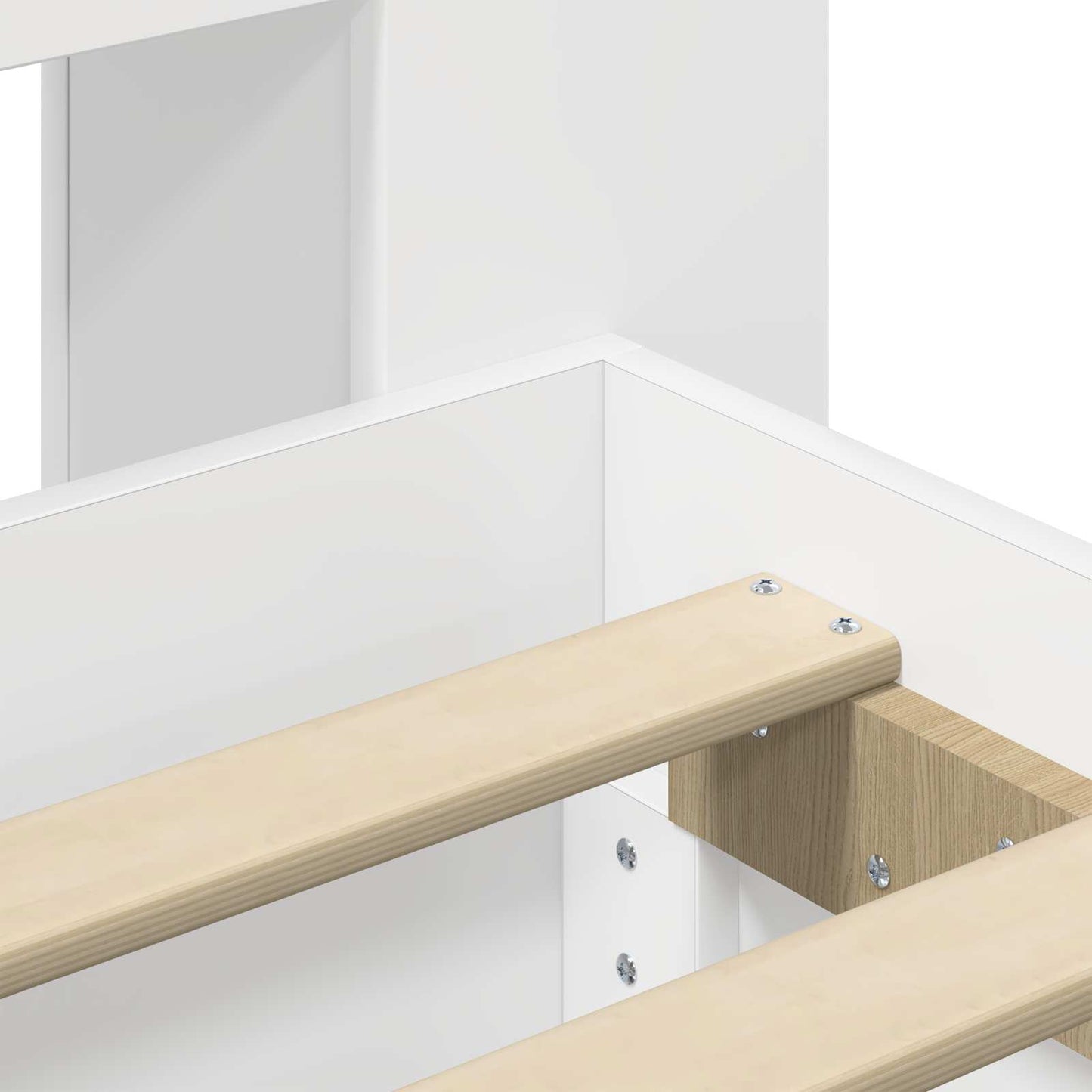 Bed Frame with Storage White 75 x 190 cm Engineered Wood