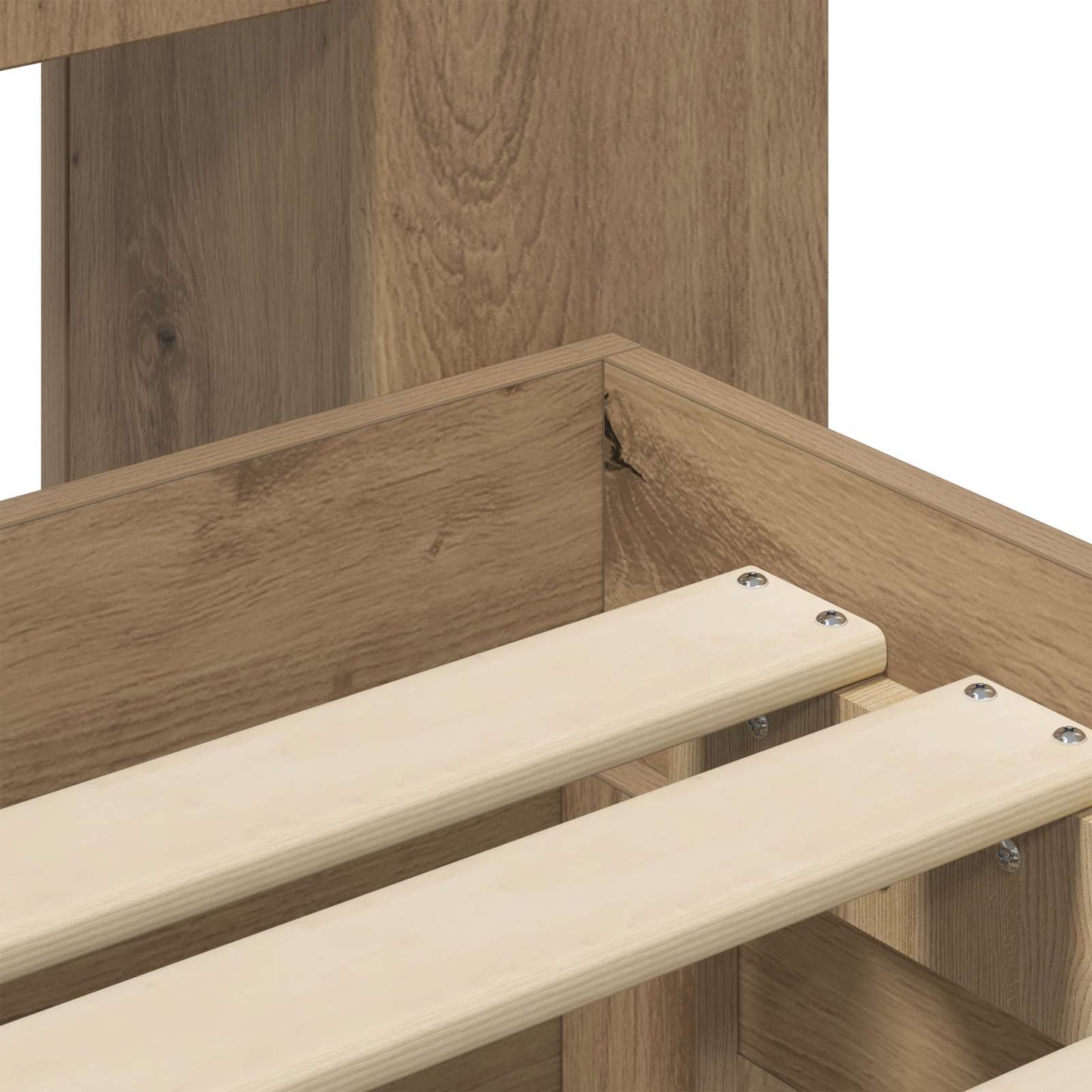 Bed Frame with Storage and Headboard Artisan Oak 80 x 200 cm