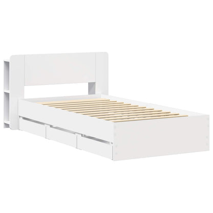 Bed Frame with Storage White 80 x 200 cm Engineered Wood
