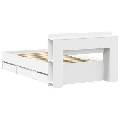 Bed Frame with Storage White 80 x 200 cm Engineered Wood