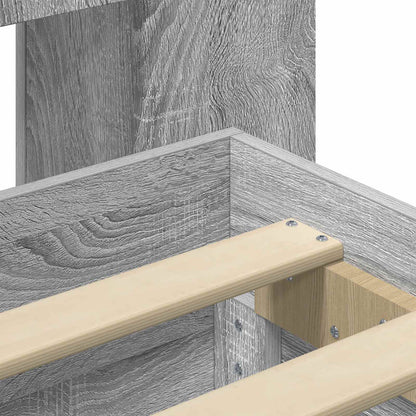 Bed Frame with Storage Grey Sonoma 90 x 200 cm Engineered Wood