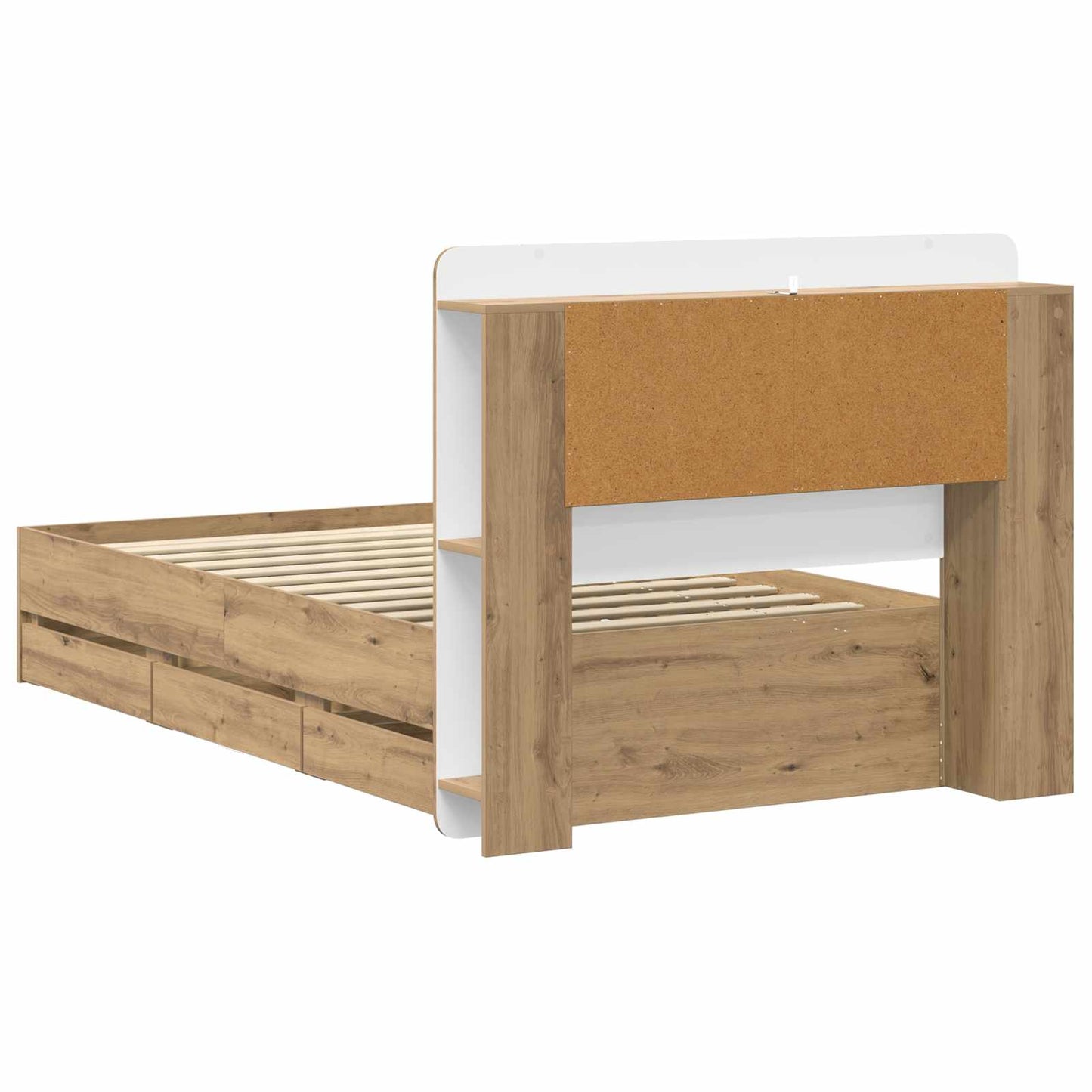 Bed Frame with Storage Artisan Oak 80 x 200 cm Engineered Wood