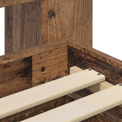 Bed Frame with Storage Old Wood 80 x 200 cm Engineered Wood