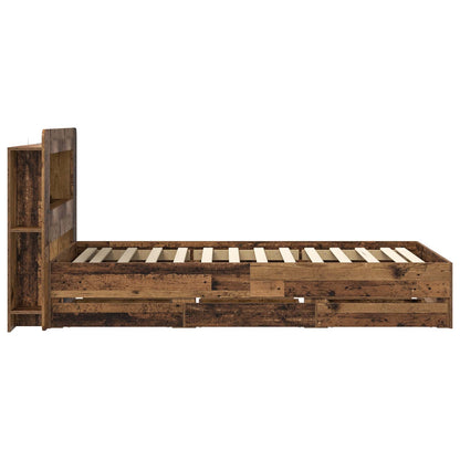 Bed Frame with Storage Old Wood 80 x 200 cm Engineered Wood