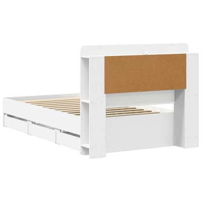 Bed Frame with Storage White 80 x 200 cm Engineered Wood