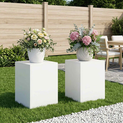 Plant Stand 2 pcs White 30 x 30 x 40 cm Steel