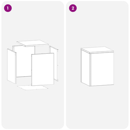 Plant Stand 2 pcs White 30 x 30 x 40 cm Steel