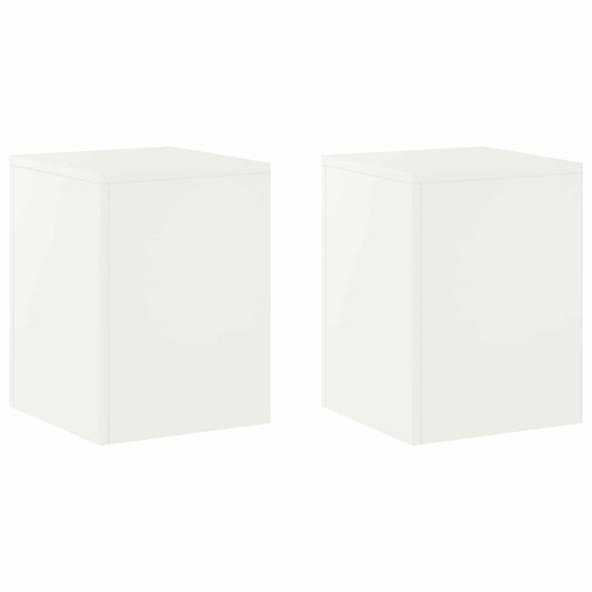 Plant Stand 2 pcs White 30 x 30 x 40 cm Steel