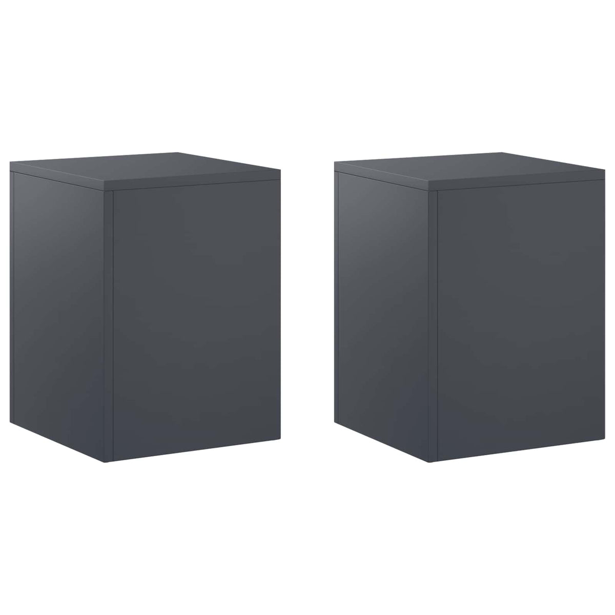 Plant Stand 2 pcs Anthracite 30 x 30 x 40 cm Galvanised Steel