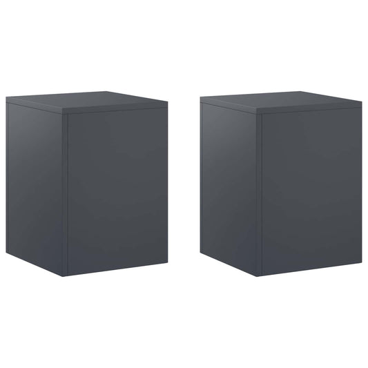 Plant Stand 2 pcs Anthracite 30 x 30 x 40 cm Galvanised Steel