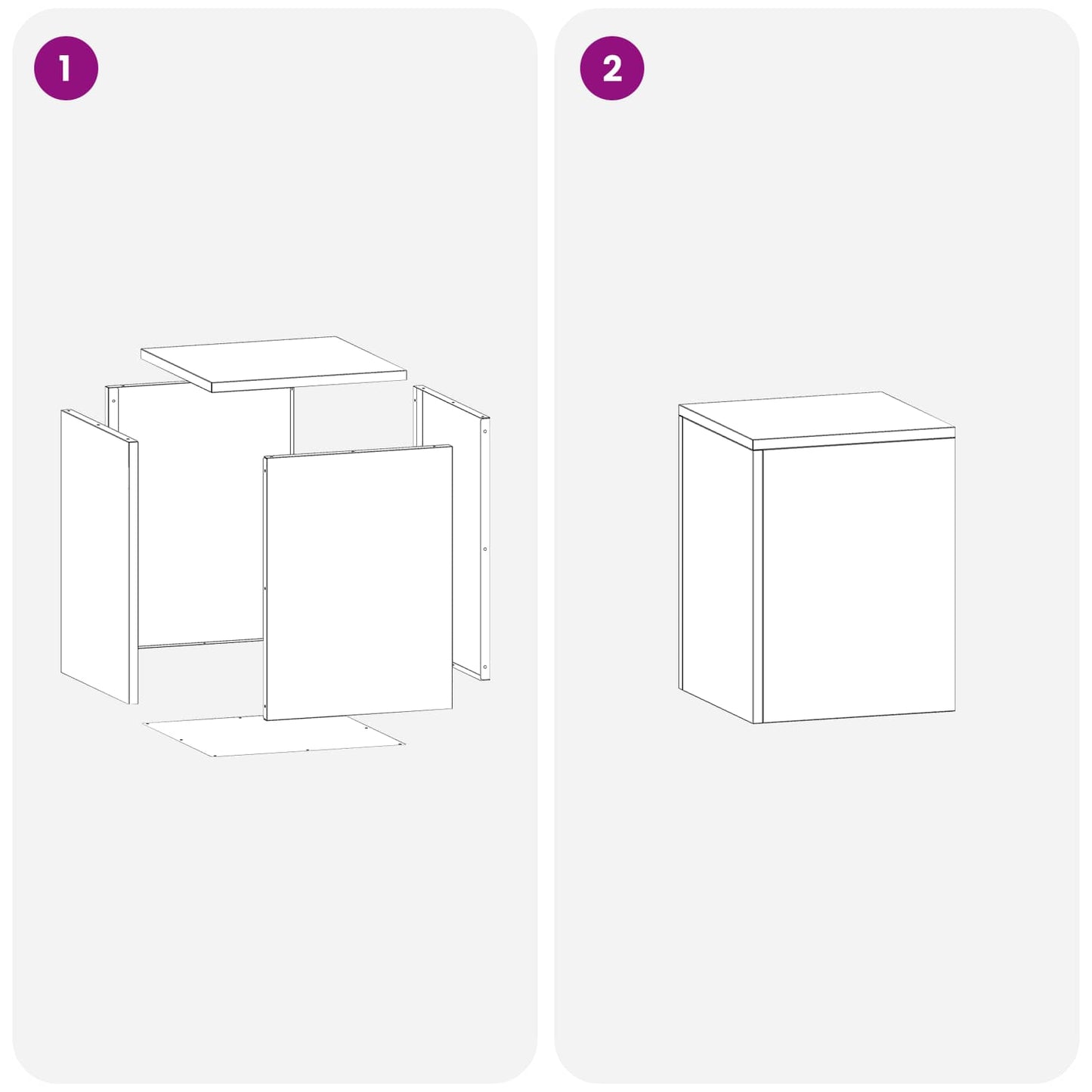 Plant Stand 2 pcs Silver 30 x 30 x 40 cm Steel