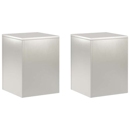 Plant Stand 2 pcs Silver 30 x 30 x 40 cm Steel