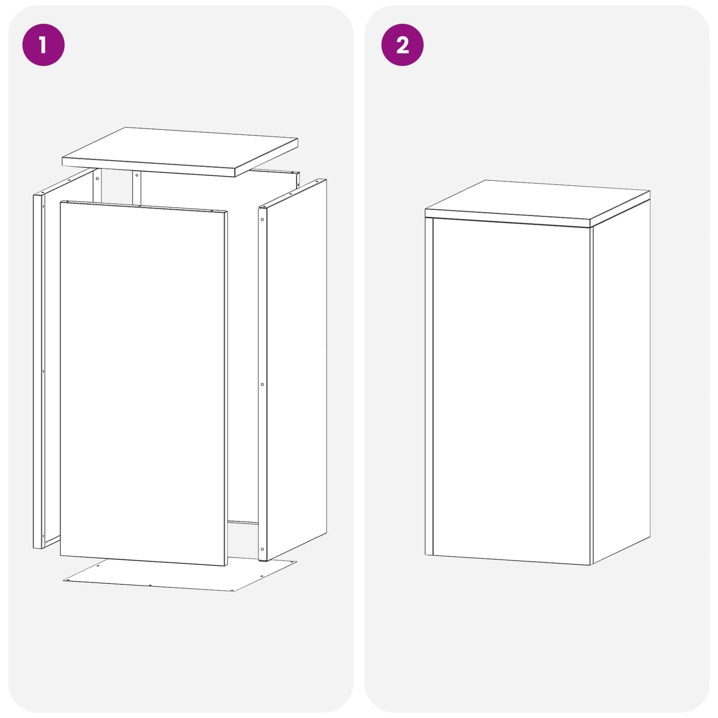 Plant Stand 2 pcs White 30 x 30 x 60 cm Steel