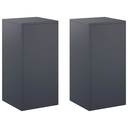 Plant Stand 2 pcs Anthracite 30 x 30 x 60 cm Galvanised Steel
