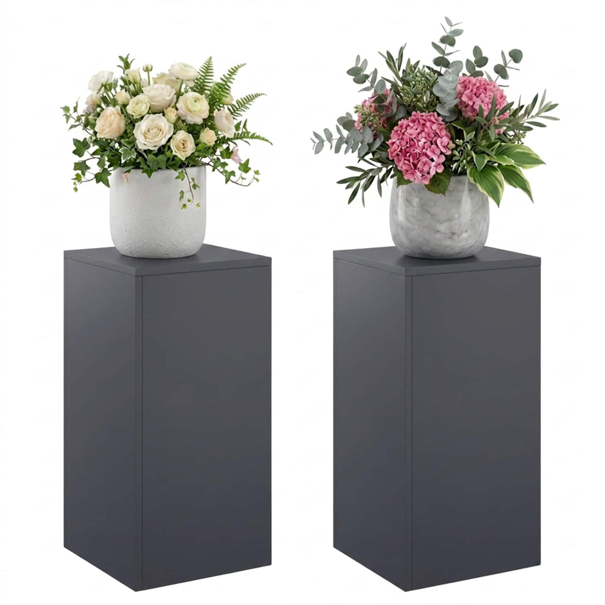 Plant Stand 2 pcs Anthracite 30 x 30 x 60 cm Galvanised Steel