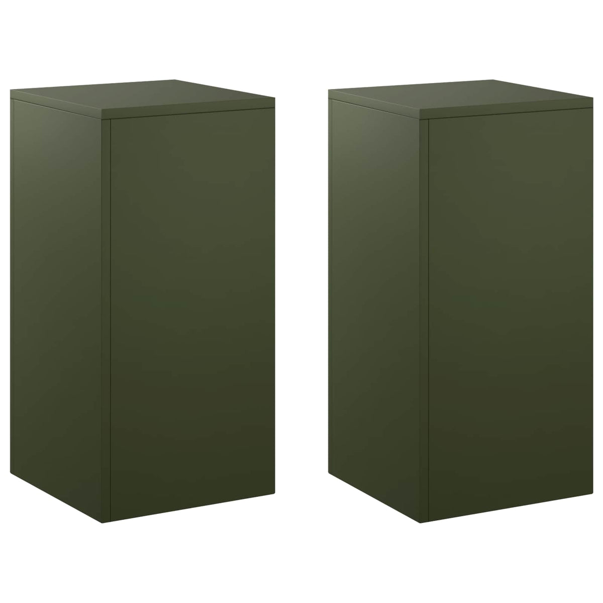 Plant Stand 2 pcs Olive Green 30 x 30 x 60 cm Steel