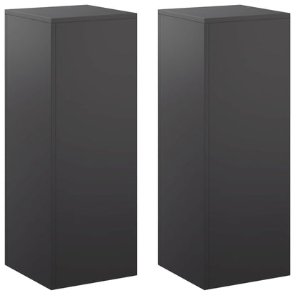 Plant Stand 2 pcs Black 30 x 30 x 80 cm Steel