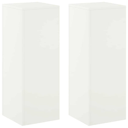 Plant Stand 2 pcs White 30 x 30 x 80 cm Steel
