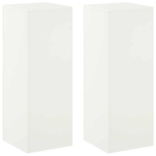 Plant Stand 2 pcs White 30 x 30 x 80 cm Steel