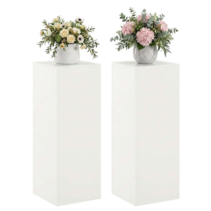 Plant Stand 2 pcs White 30 x 30 x 80 cm Steel