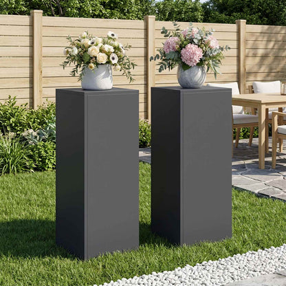 Plant Stand 2 pcs Anthracite 30 x 30 x 80 cm Galvanised Steel
