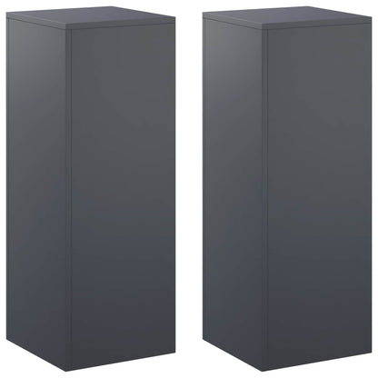 Plant Stand 2 pcs Anthracite 30 x 30 x 80 cm Galvanised Steel