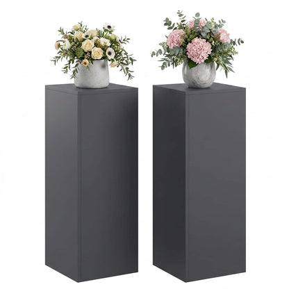 Plant Stand 2 pcs Anthracite 30 x 30 x 80 cm Galvanised Steel