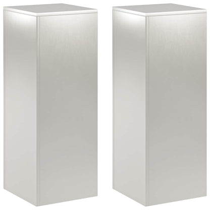 Plant Stand 2 pcs Silver 30 x 30 x 80 cm Steel
