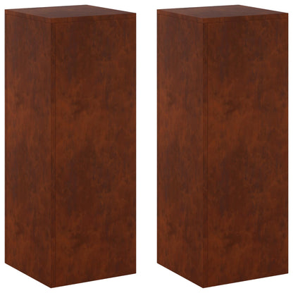 Plant Stand 2 pcs Rusty 30 x 30 x 80 cm Weathering Steel