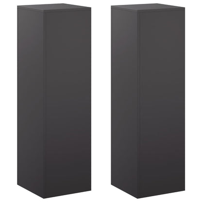 Plant Stand 2 pcs Black 30 x 30 x 100 cm Steel