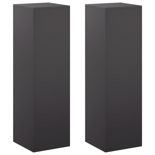 Plant Stand 2 pcs Black 30 x 30 x 100 cm Steel