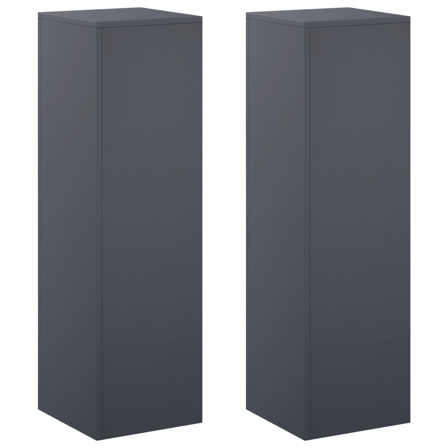 Plant Stand 2 pcs Anthracite 30 x 30 x 100 cm Galvanised Steel