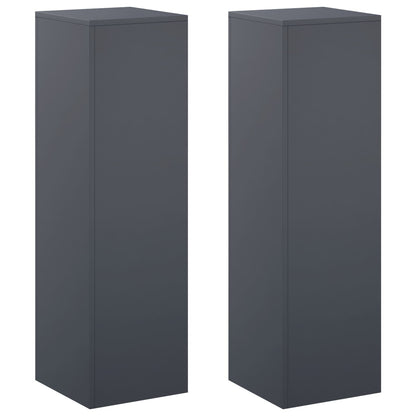 Plant Stand 2 pcs Anthracite 30 x 30 x 100 cm Galvanised Steel