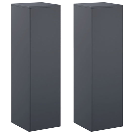 Plant Stand 2 pcs Anthracite 30 x 30 x 100 cm Galvanised Steel