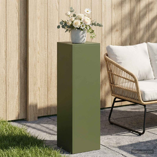 Plant Stand Olive Green 30 x 30 x 100 cm Weathering Steel