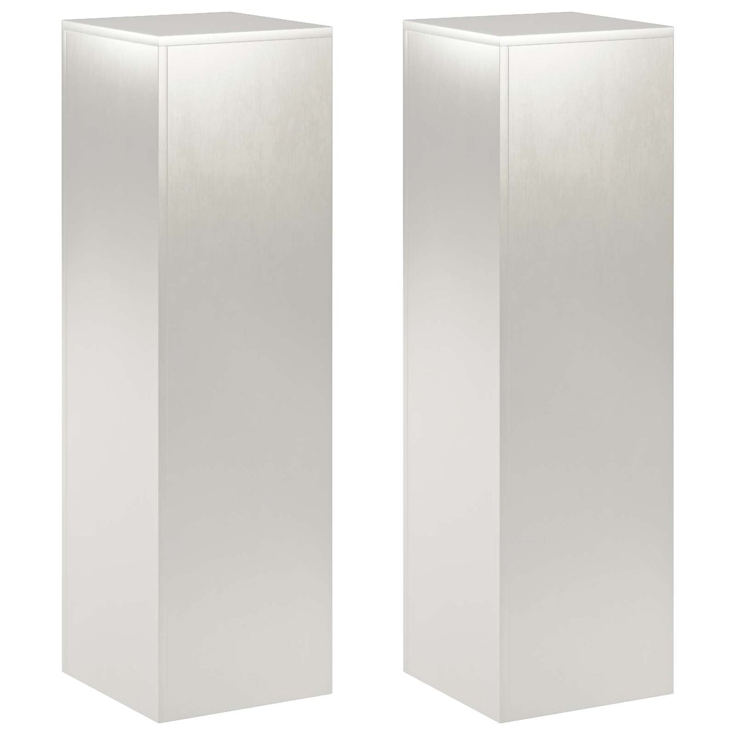 Plant Stand 2 pcs Silver 30 x 30 x 100 cm Steel