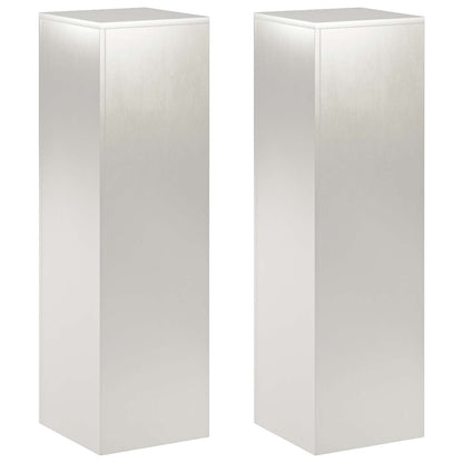 Plant Stand 2 pcs Silver 30 x 30 x 100 cm Steel