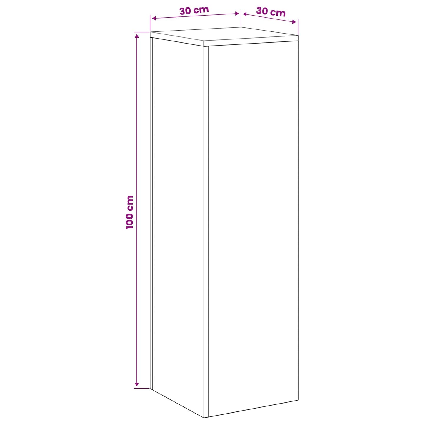 Plant Stand 2 pcs Rusty 30 x 30 x 100 cm Weathering Steel
