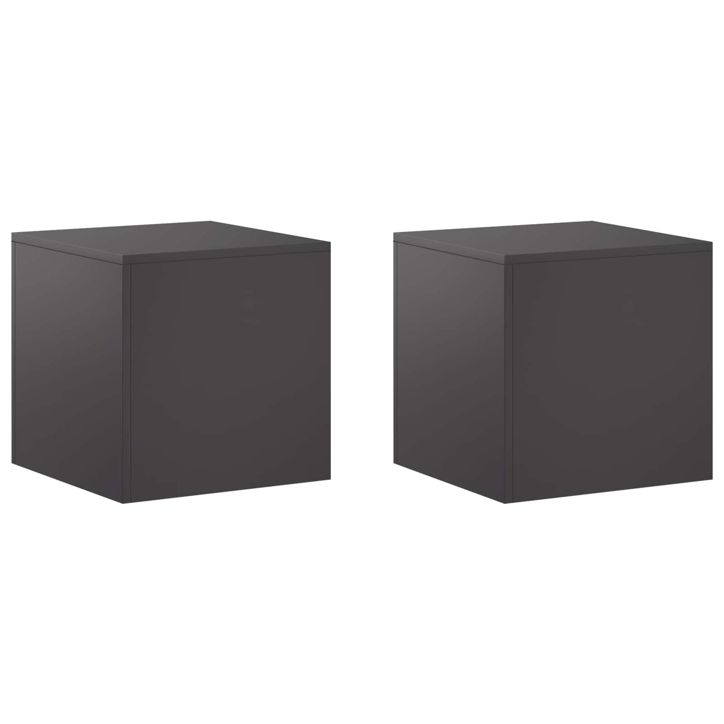 Plant Stand 2 pcs Black 40 x 40 x 40 cm Steel